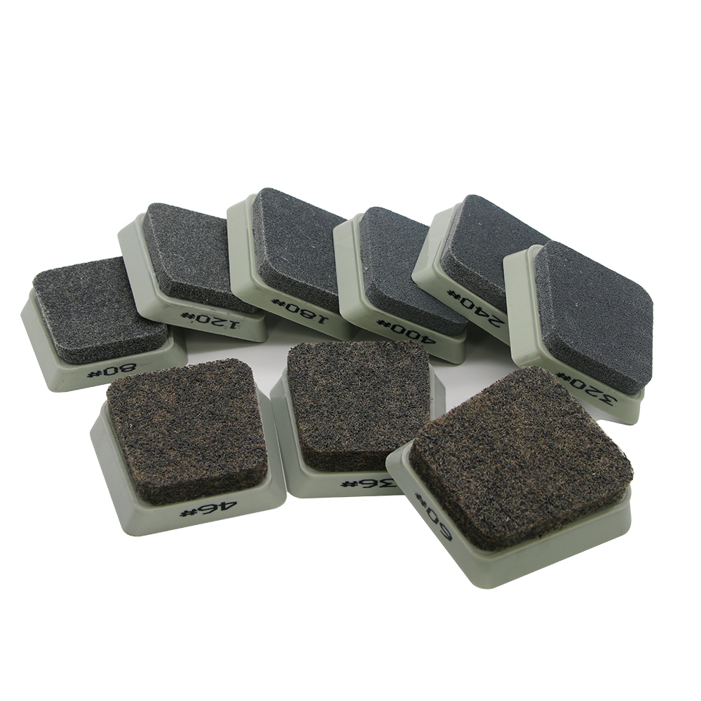 无纺布纤维马蹄型金刚石海绵抛光垫，用于抛光大理石、水磨石，加工柔光面
